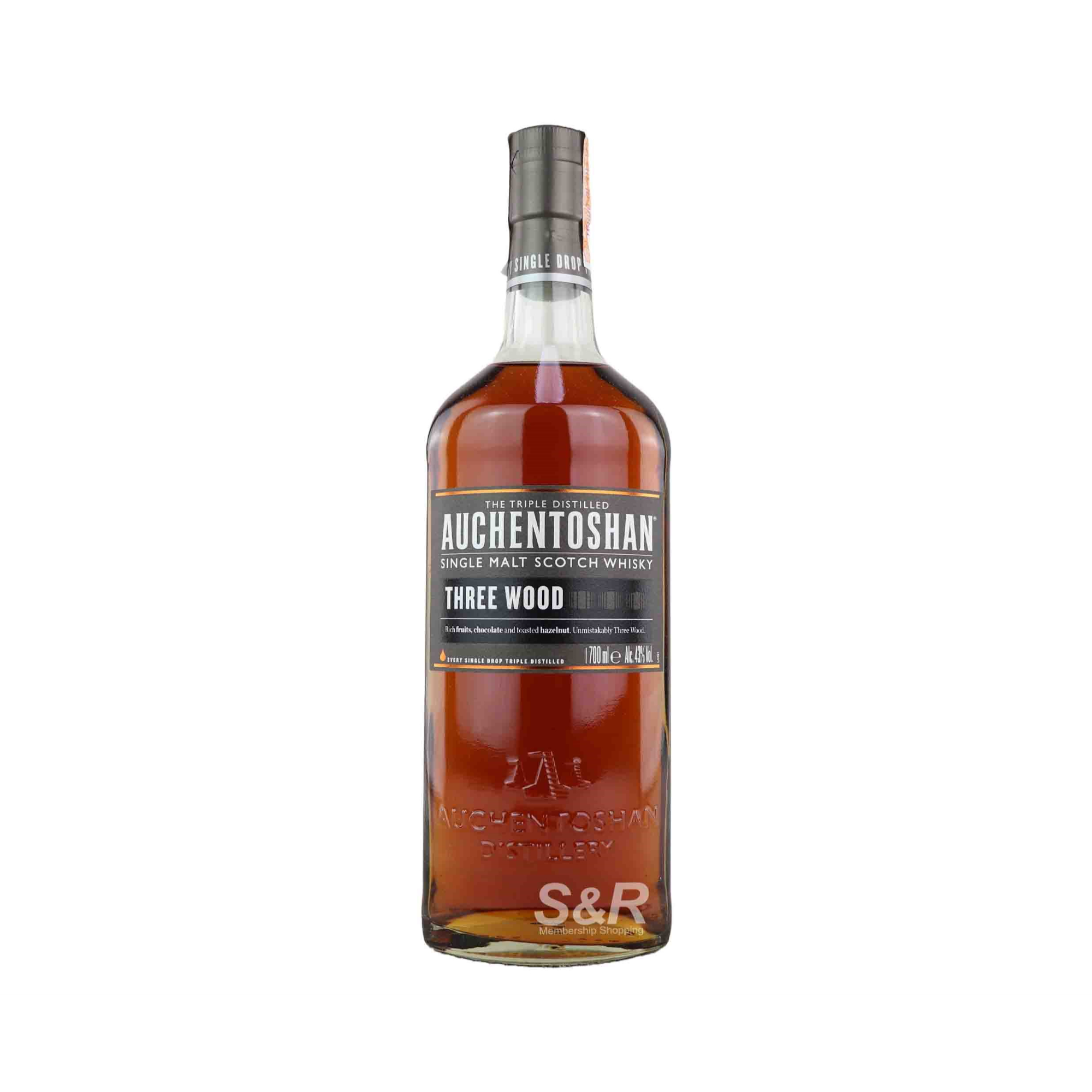 Auchentoshan Three Wood Single Malt Scotch Whisky 700mL Auchentoshan Three Wood Single Malt Scotch Whisky 700mL